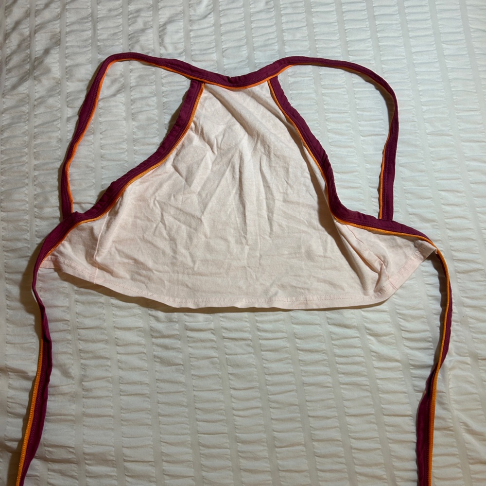 BDG light pink open back tie top
